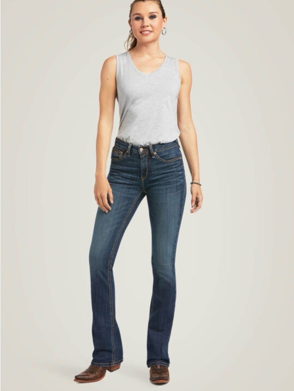 Ariat R.E.A.L. High Rise Fernanda Boot Cut Jean Size 27L NWT